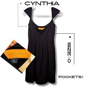 Cynthia Steffe Black Pocket Cocktail Dress Size 0